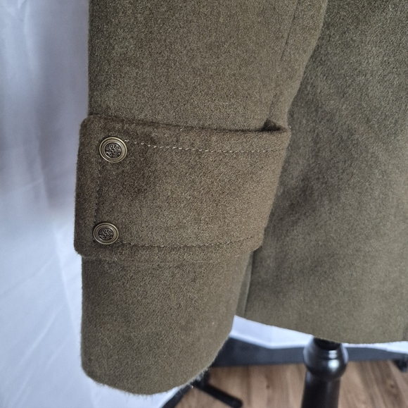 Jessica Simpson Double Breasted Military Style Green Pea Coat Womens Sz XL - Picture 8 of 16